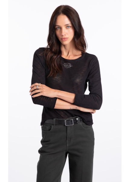 Blusa Flame Stamp Preto