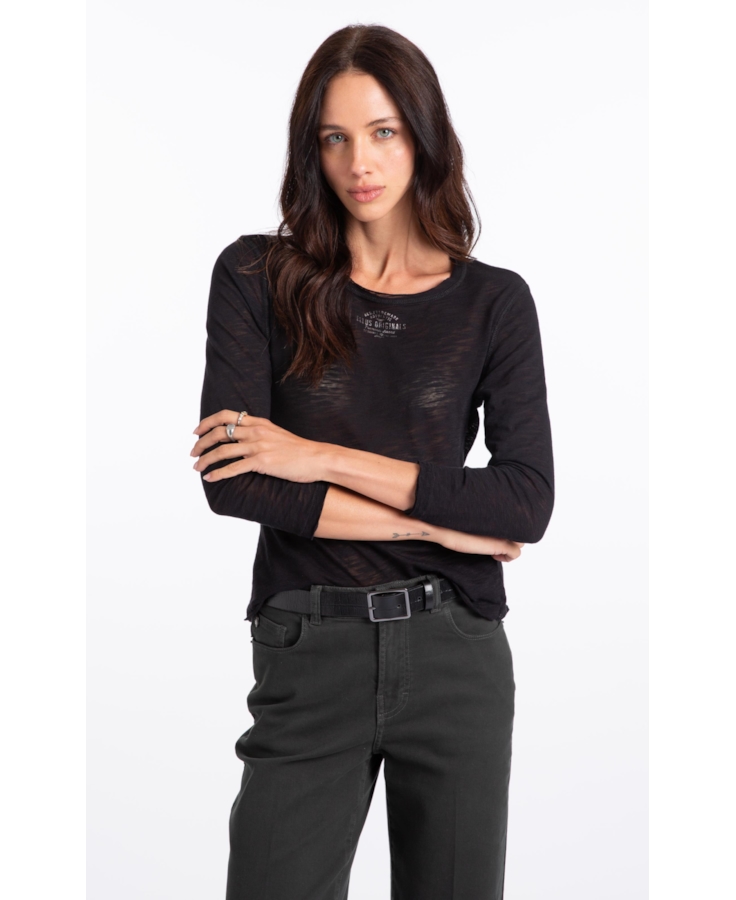 Blusa Flame Stamp Preto