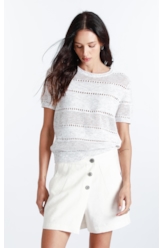 Blusa Flame Texture Natural
