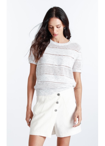 Blusa Flame Texture Natural