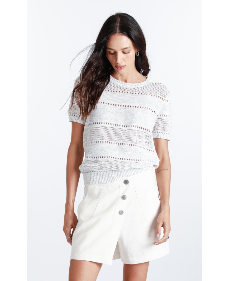Blusa Flame Texture Natural
