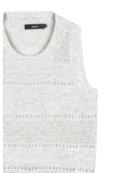 Blusa Flame Texture Stripes  Sleeveless Natural
