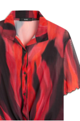 Blusa Flames Tied Tule Vermelho