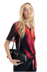 Blusa Flames Tied Tule Vermelho