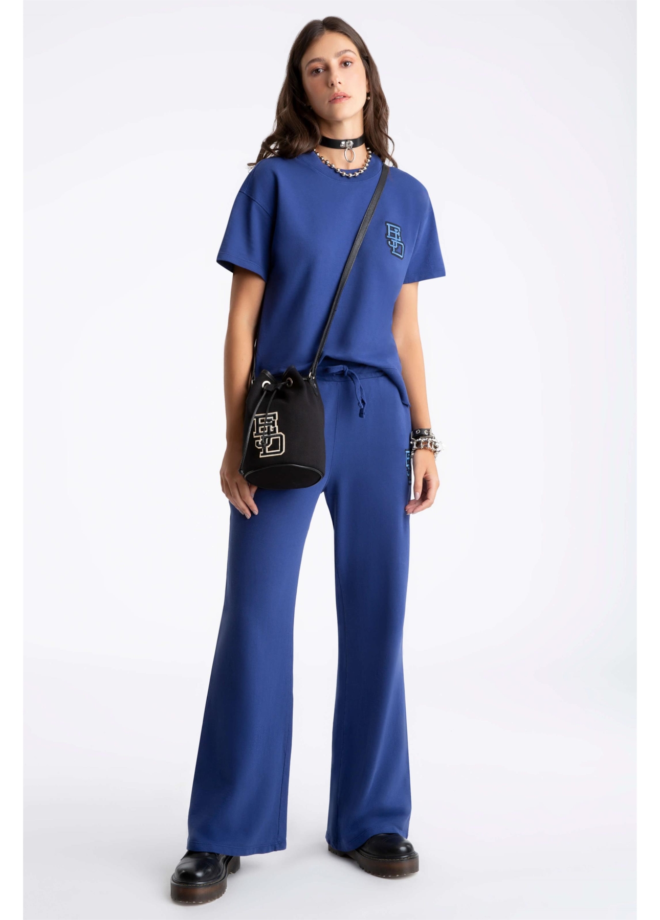 Blusa Fleece Ejd Boxy Purple Blue