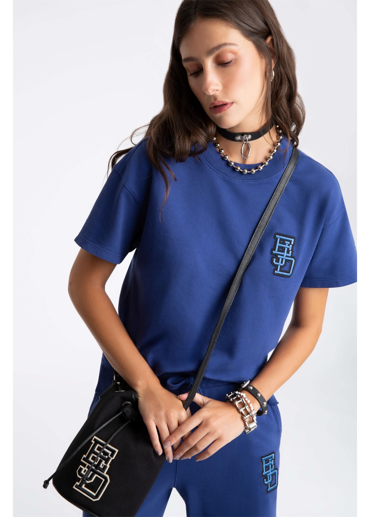 Blusa Fleece Ejd Boxy Purple Blue