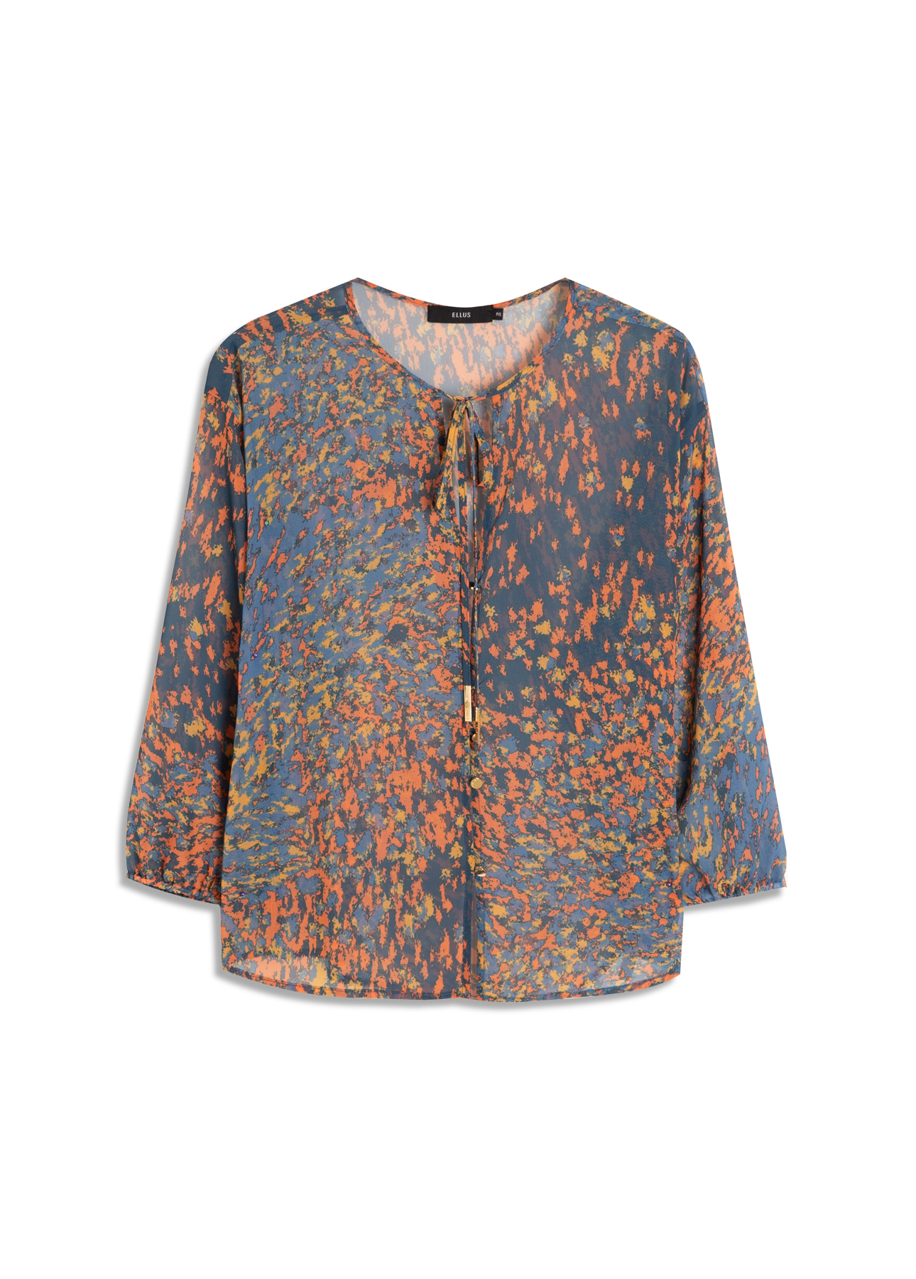 Blusa Floral Buttons Petroleo