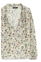 Blusa Floral Rolly Ruffle Areia