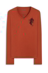 Blusa Flower Burn Terra