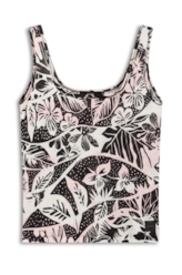 Blusa Flower Waves Sleeveless Rosa
