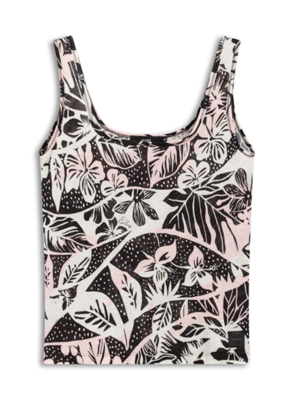 Blusa Flower Waves Sleeveless Rosa