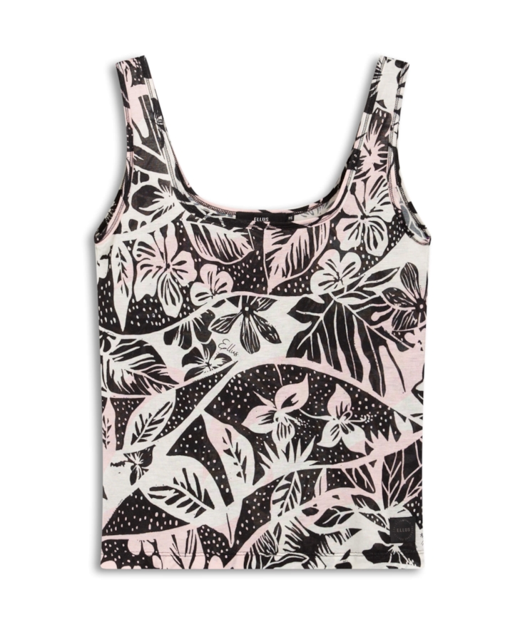 Blusa Flower Waves Sleeveless Rosa