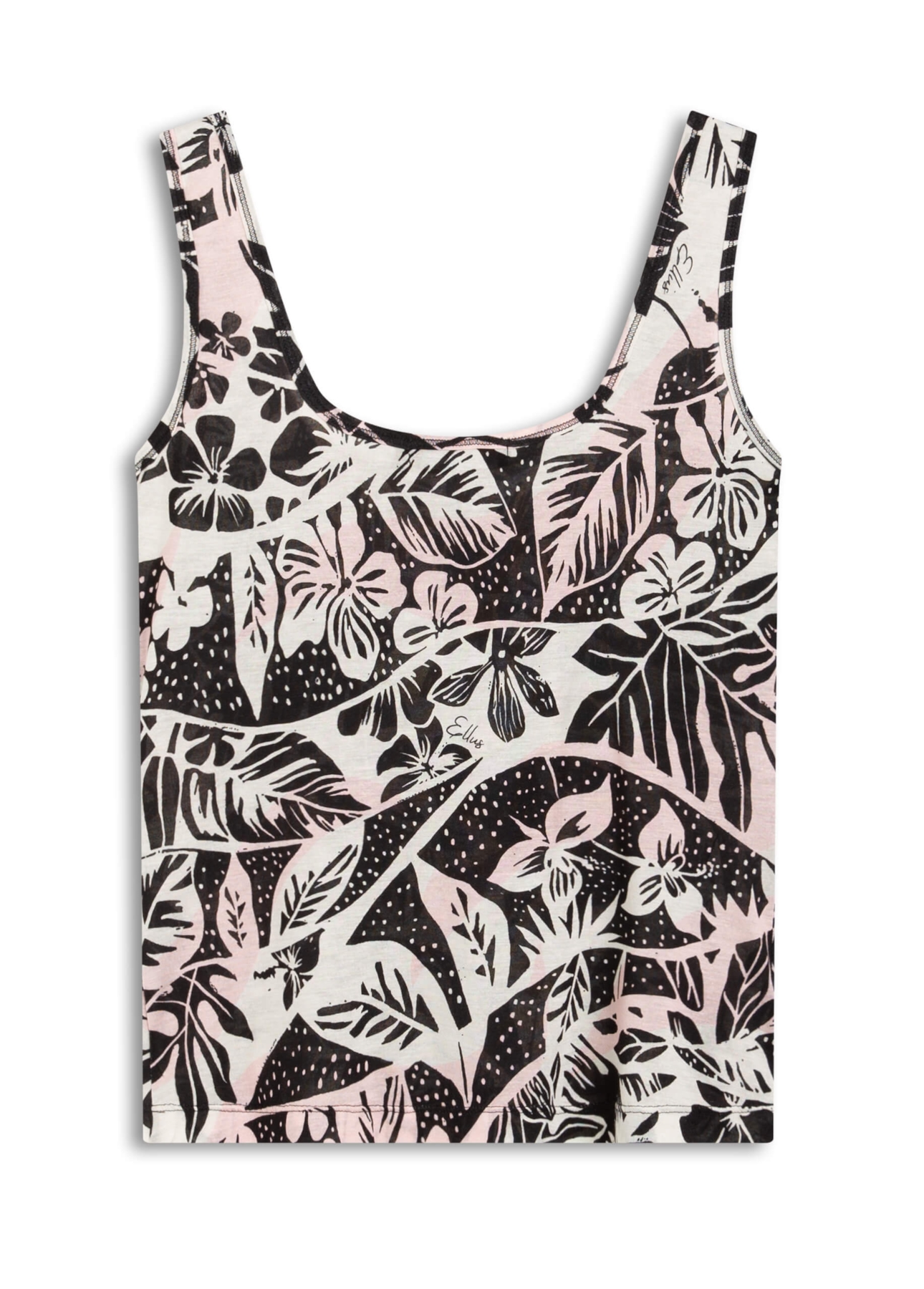 Blusa Flower Waves Sleeveless Rosa