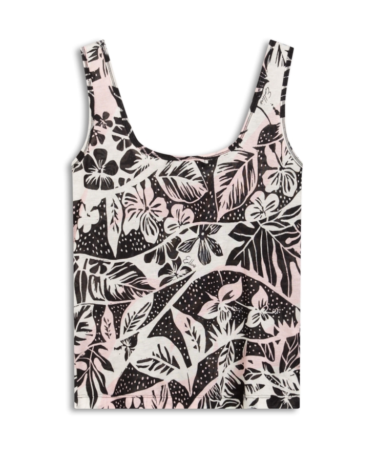 Blusa Flower Waves Sleeveless Rosa