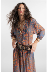 Blusa Flowers Petroleo