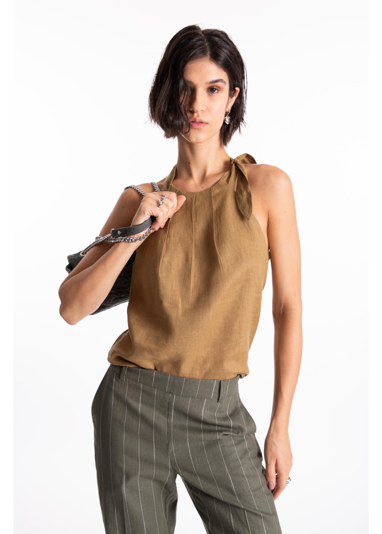 Blusa Fresh Pleats  Verde Oliva