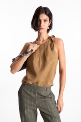 Blusa Fresh Pleats  Verde Oliva