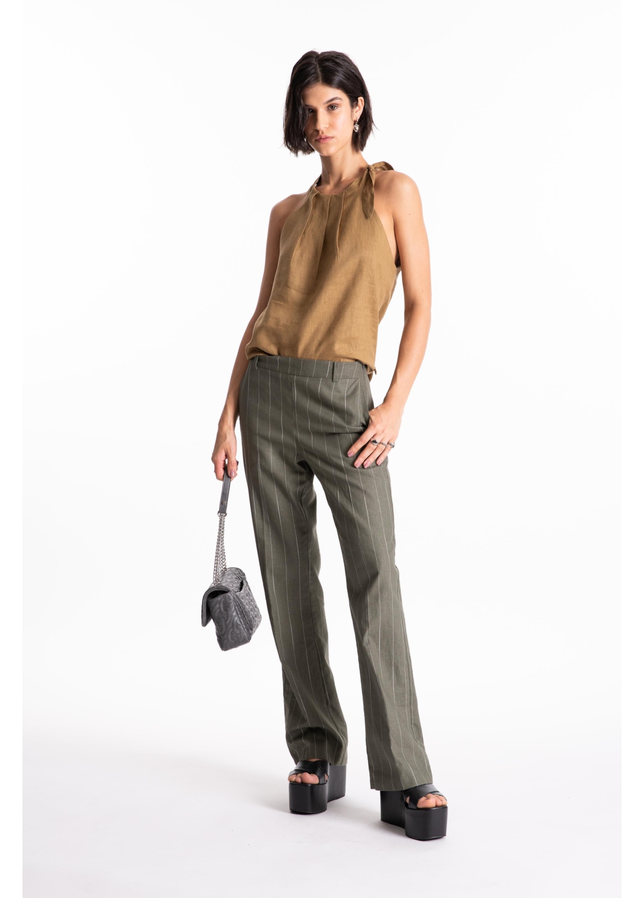 Blusa Fresh Pleats  Verde Oliva