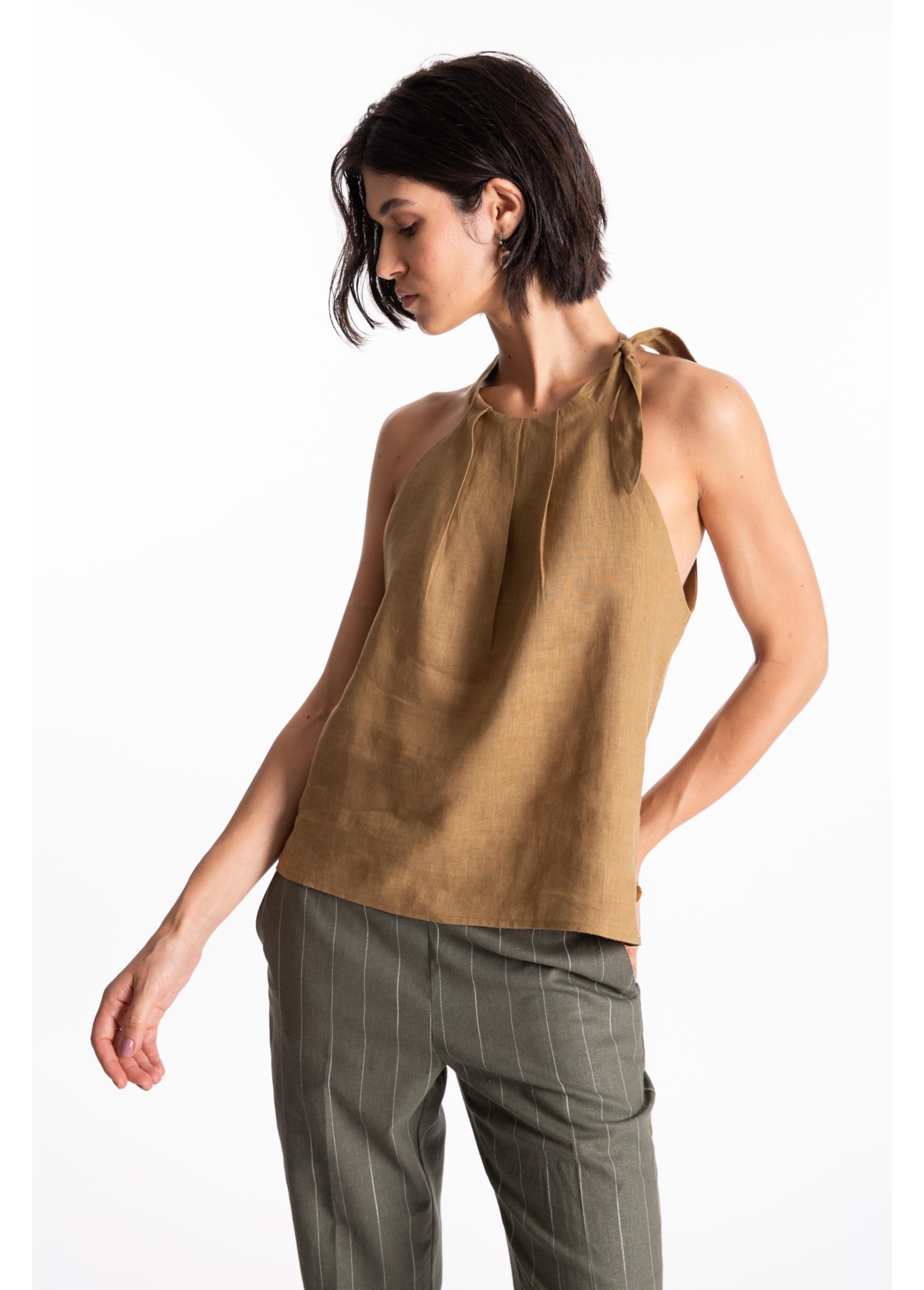 Blusa Fresh Pleats  Verde Oliva