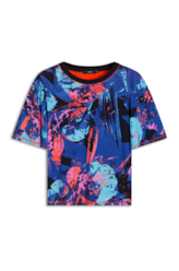 Blusa Frozen Rib Ruffle Estampado
