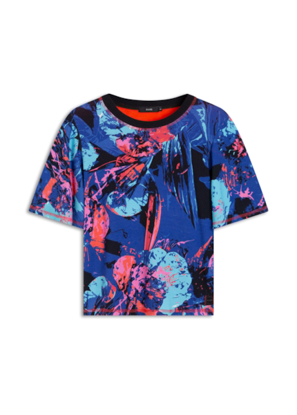 Blusa Frozen Rib Ruffle Estampado