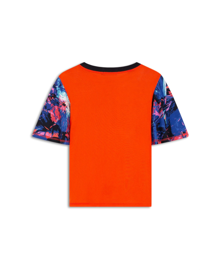 Blusa Frozen Rib Ruffle Estampado