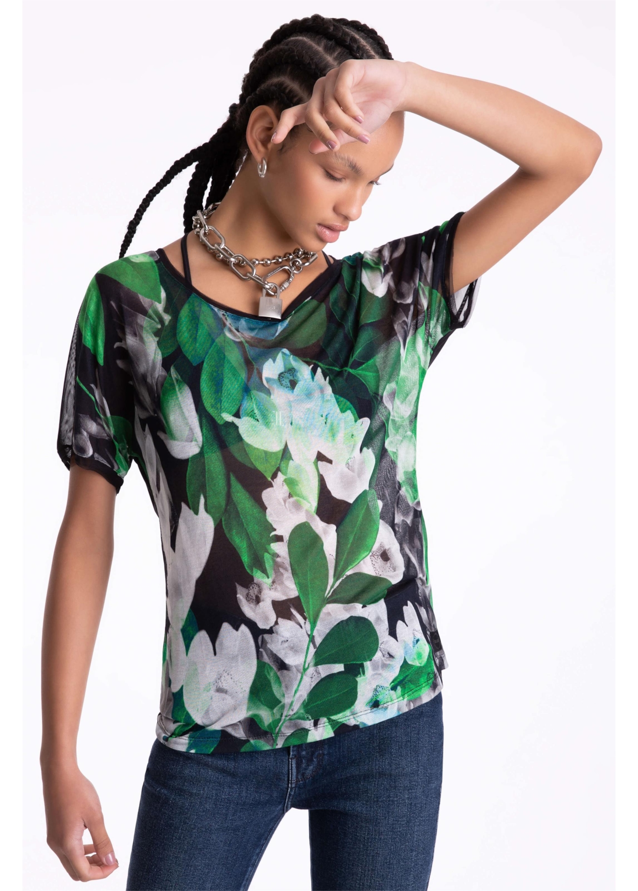 Blusa Garden Lace Verde Escuro