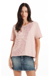 Blusa Gaze Butterfly Over Blush