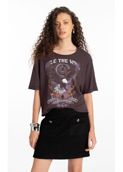 Blusa Gaze  Flame Rule Plumbo