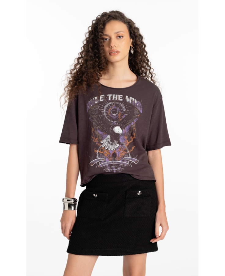 Blusa Gaze  Flame Rule Plumbo