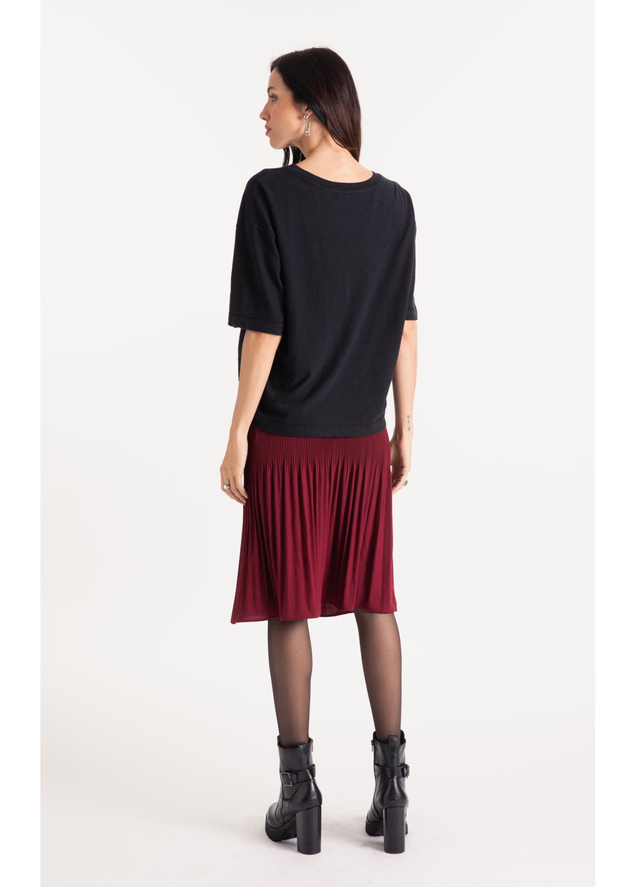 Blusa Gaze Flame Snake Engine Loose Preto