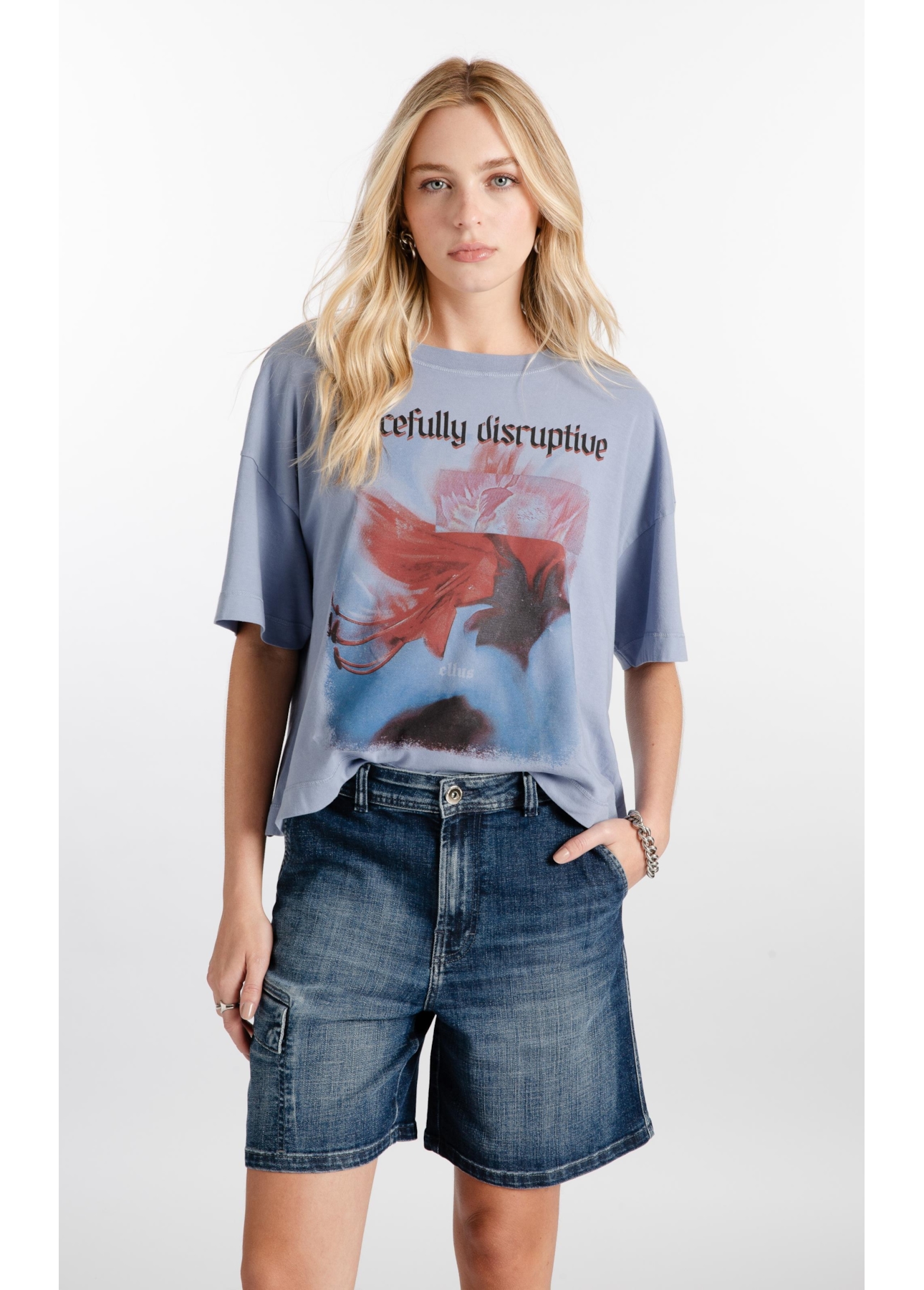 Blusa Gaze Gracefully Disruptive Azul Pervante
