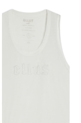 Blusa Gothic Devore Sleeveless Off White