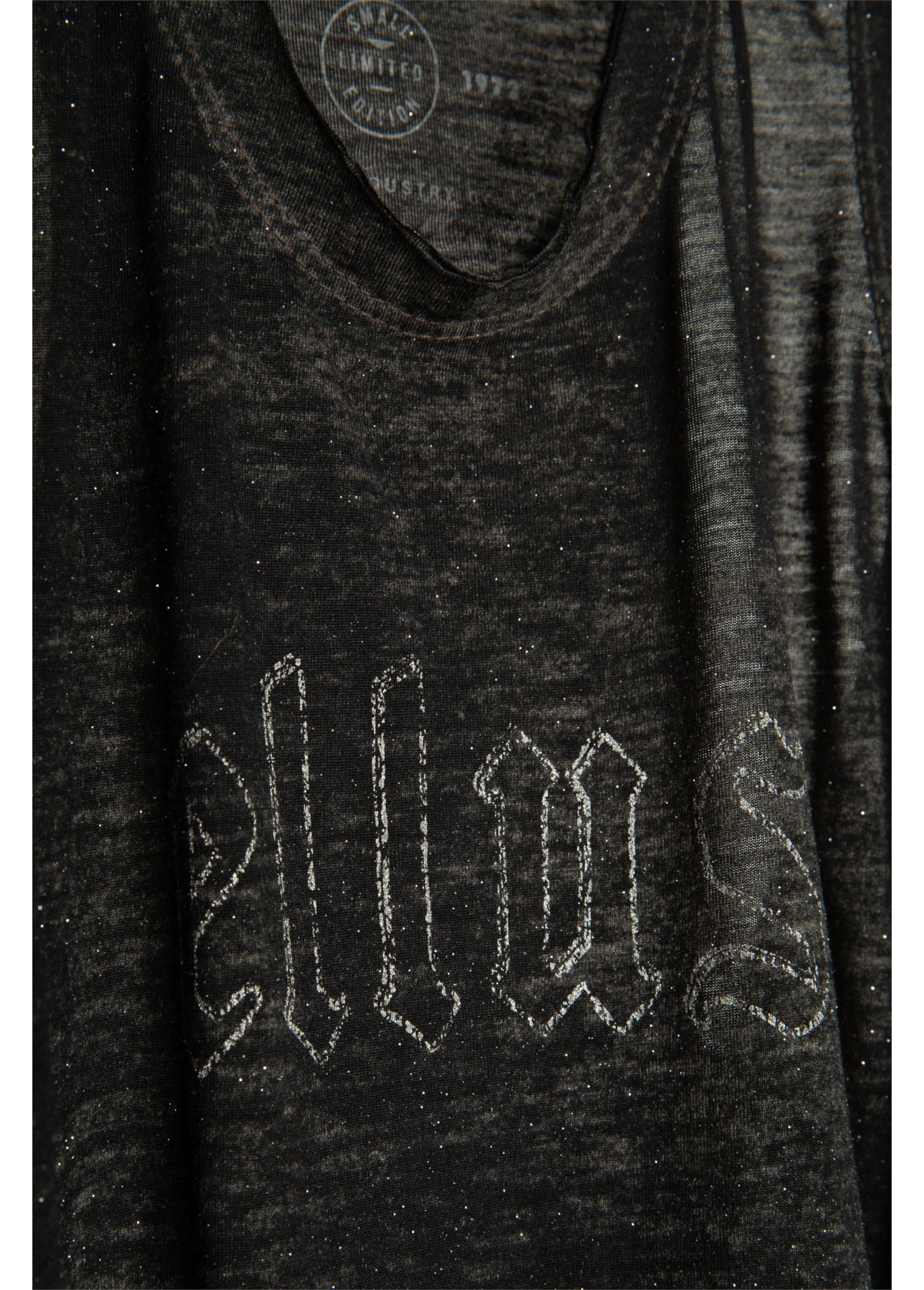Blusa Gothic Devore Sleeveless Preto