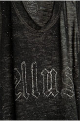 Blusa Gothic Devore Sleeveless Preto