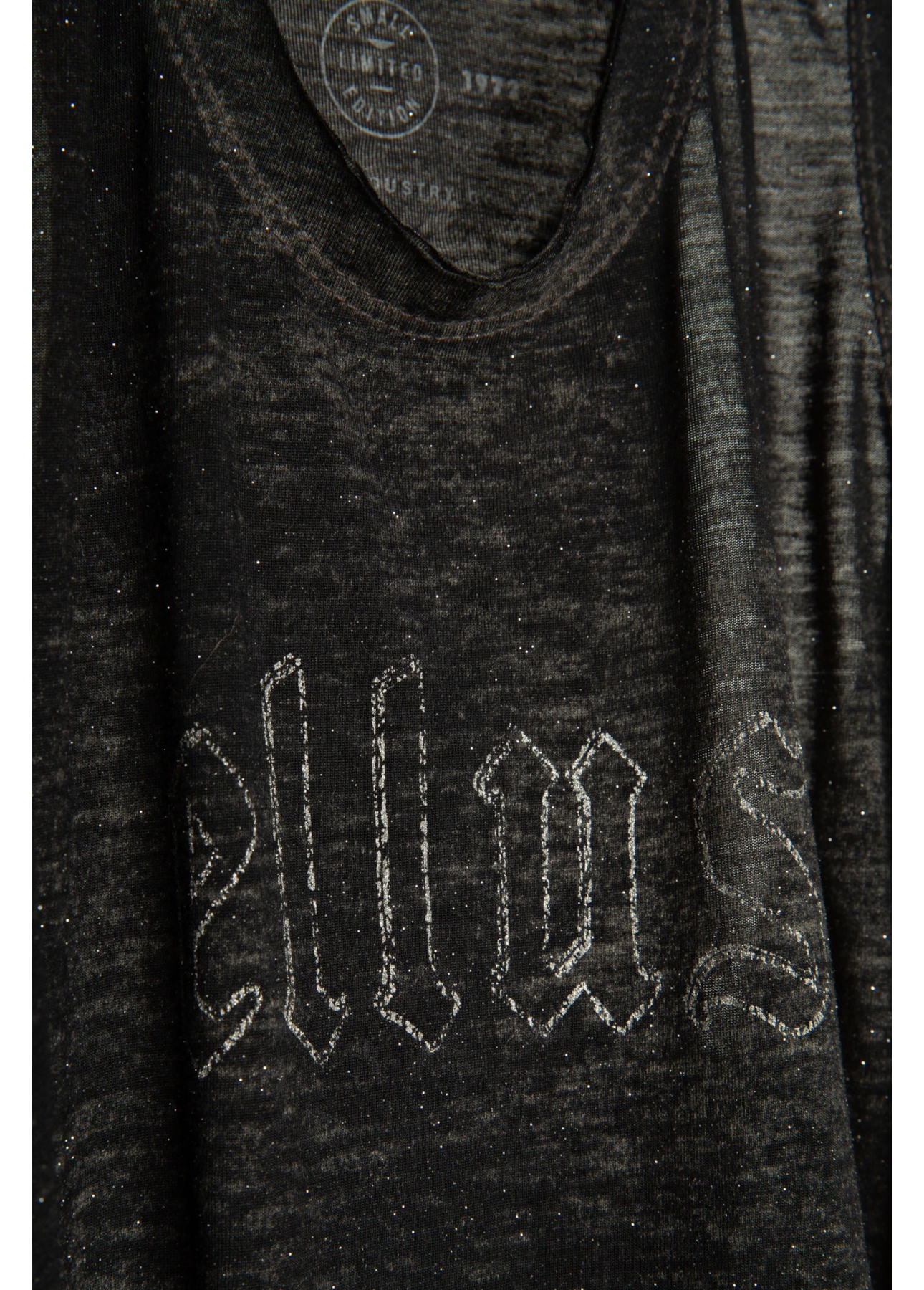 Blusa Gothic Devore Sleeveless Preto
