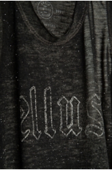 Blusa Gothic Devore Sleeveless Preto
