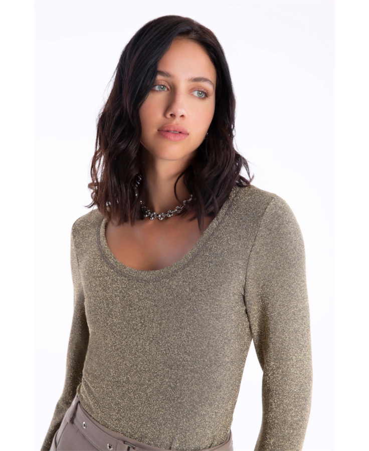 Blusa Hight Neckline Ouro Velho