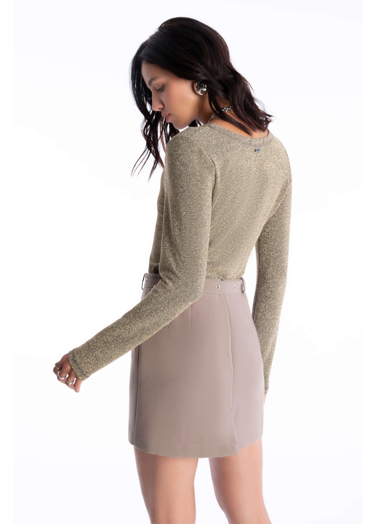 Blusa Hight Neckline Ouro Velho