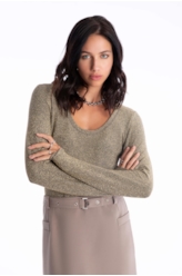 Blusa Hight Neckline Ouro Velho