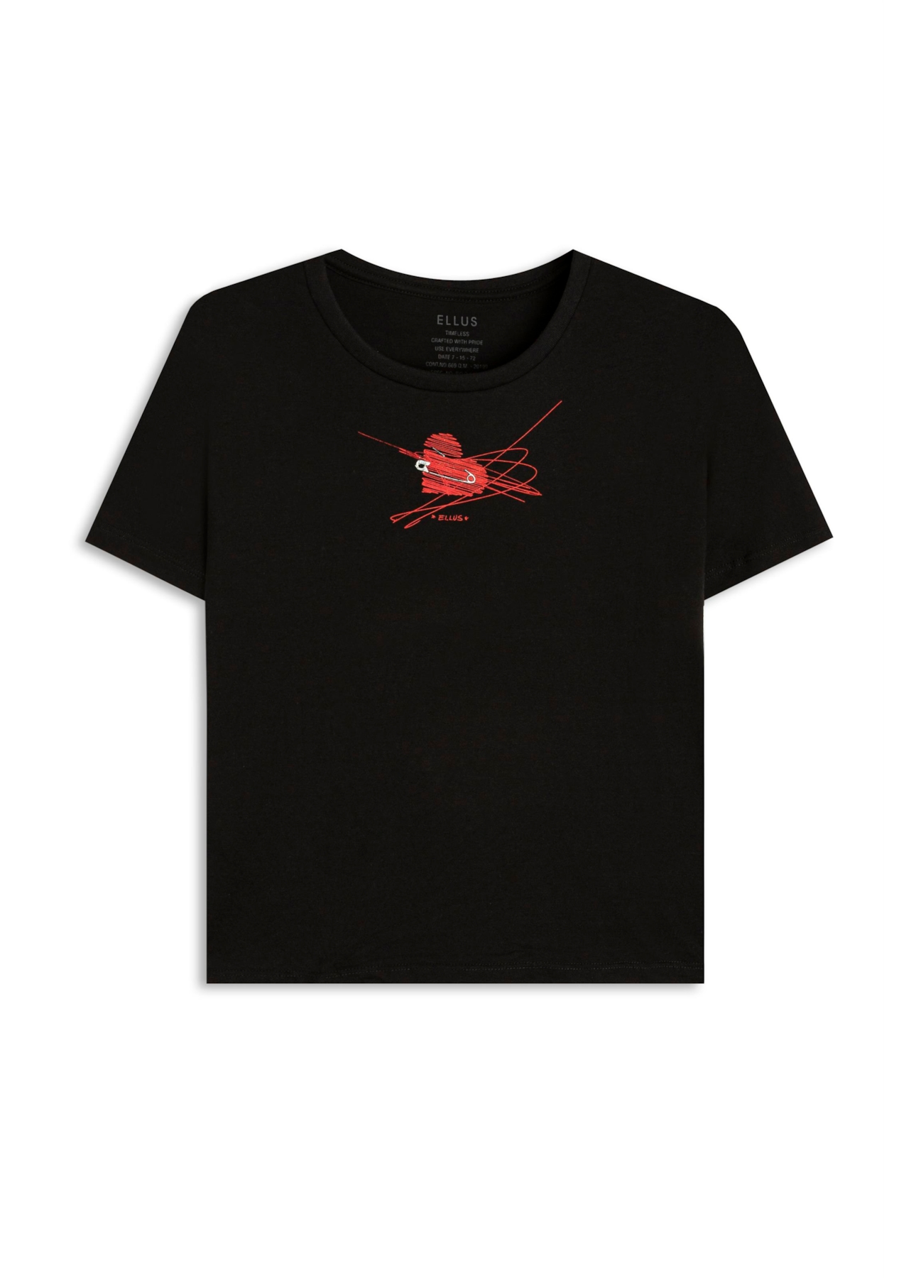 Blusa Hong Kong Pinned Heart Preto