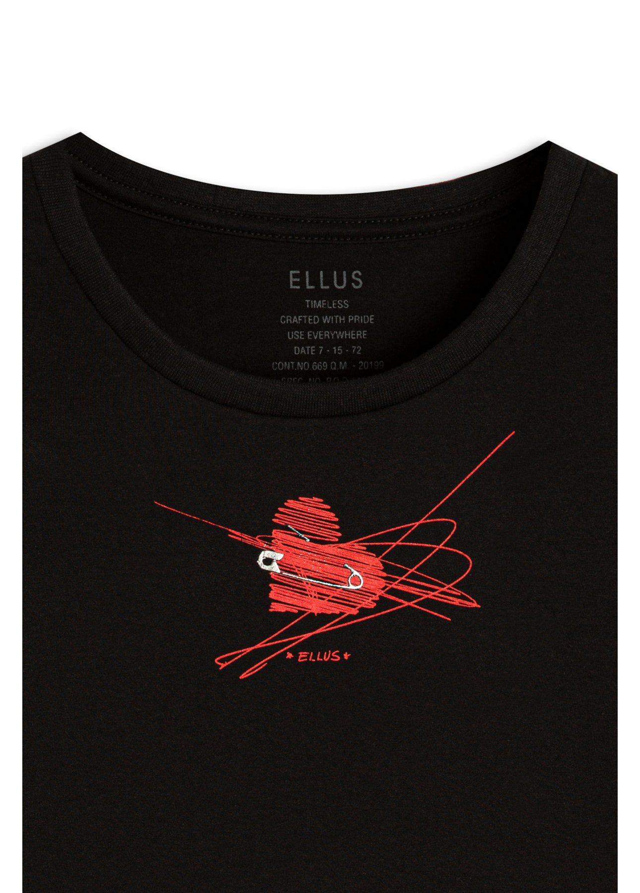 Blusa Hong Kong Pinned Heart Preto