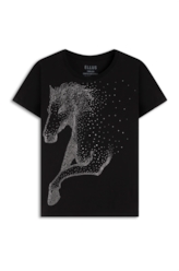 Blusa Horse Shine Preto