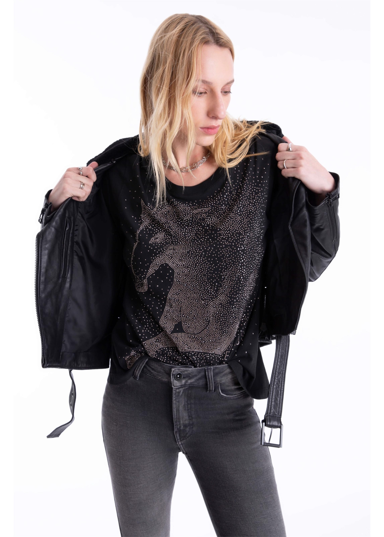 Blusa Horse Shine Preto