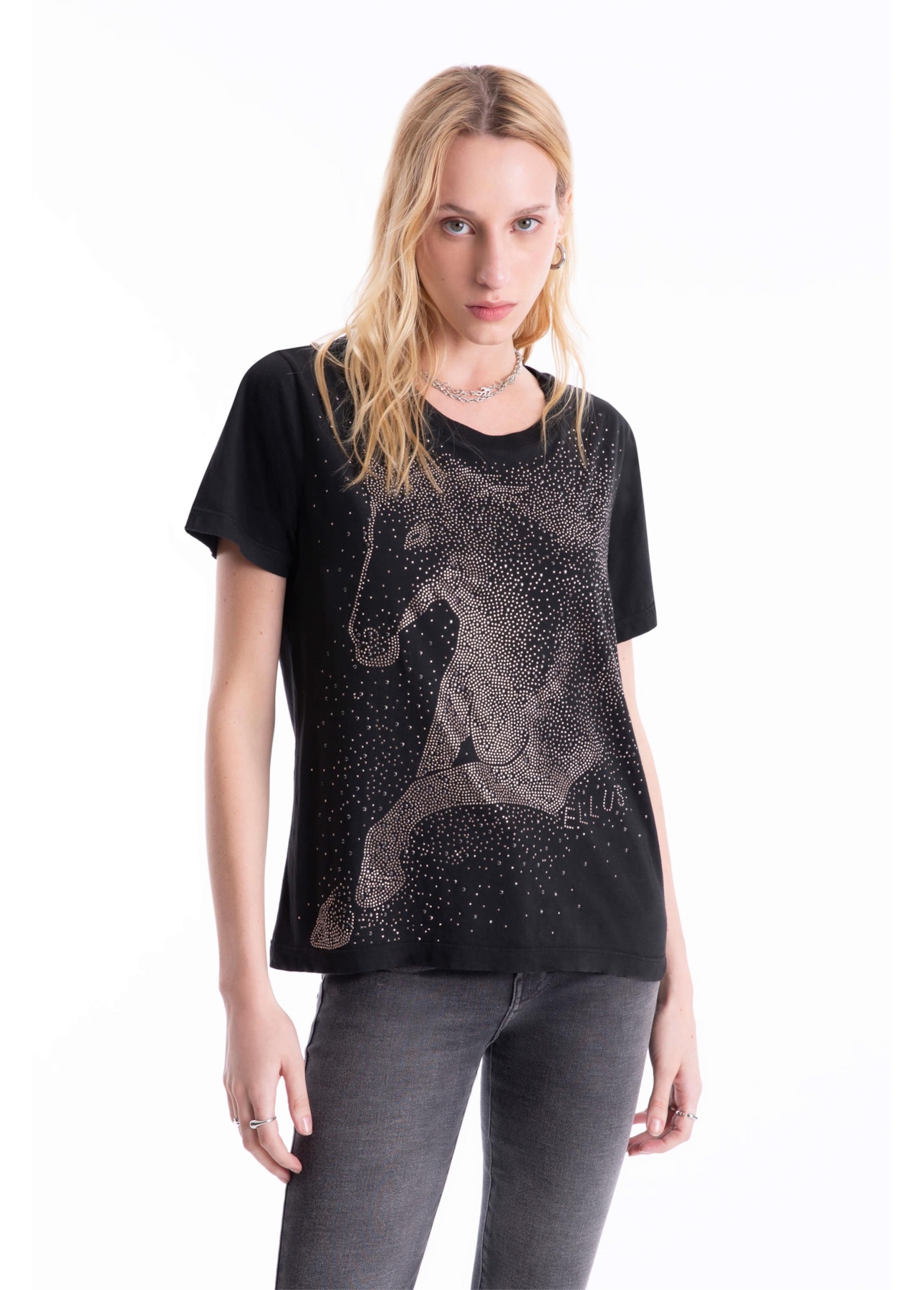 Blusa Horse Shine Preto