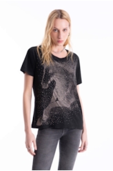 Blusa Horse Shine Preto