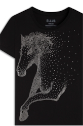 Blusa Horse Shine Preto