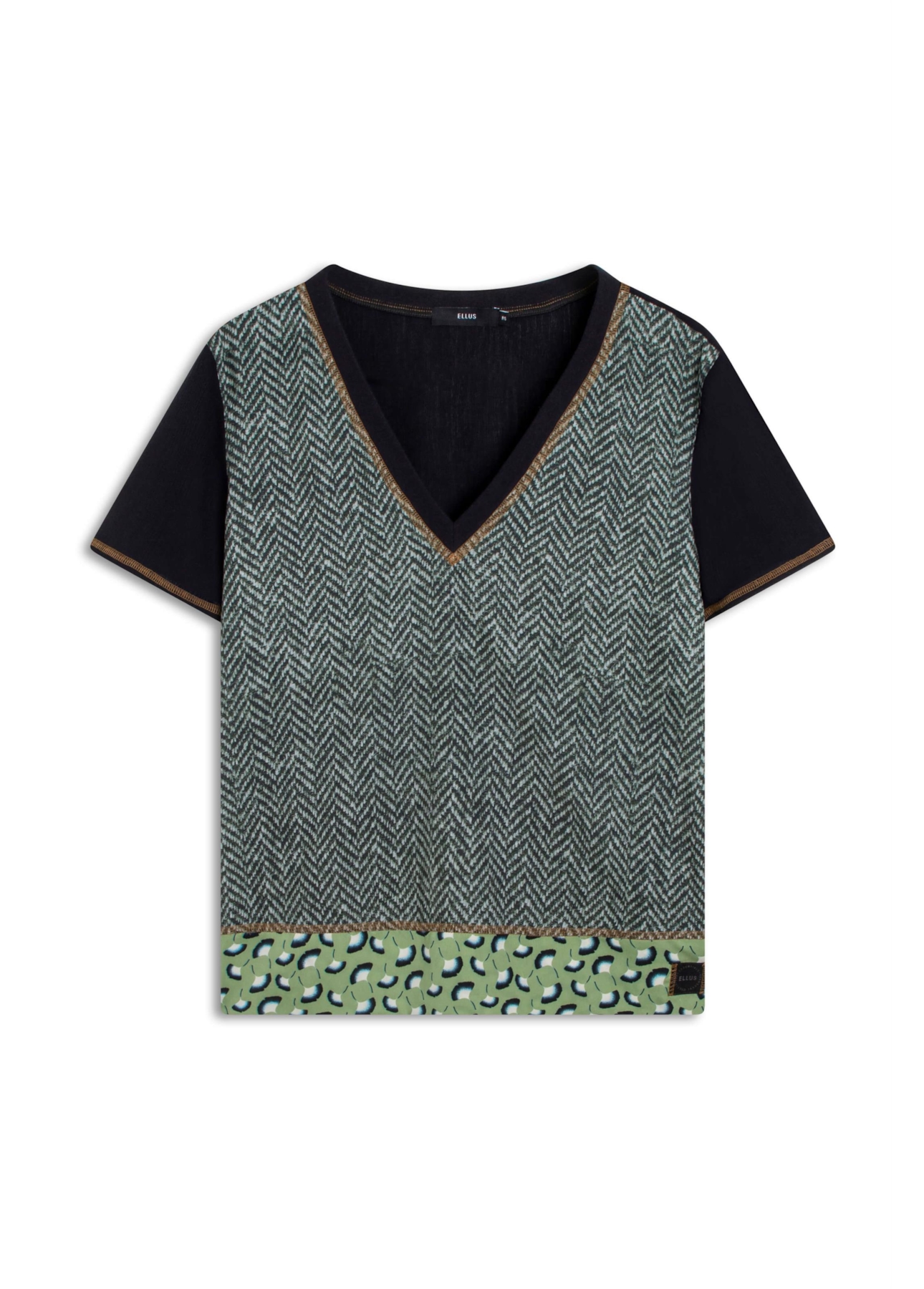 Blusa Incandescente Bufant Contrast Estampado