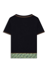 Blusa Incandescente Bufant Contrast Estampado