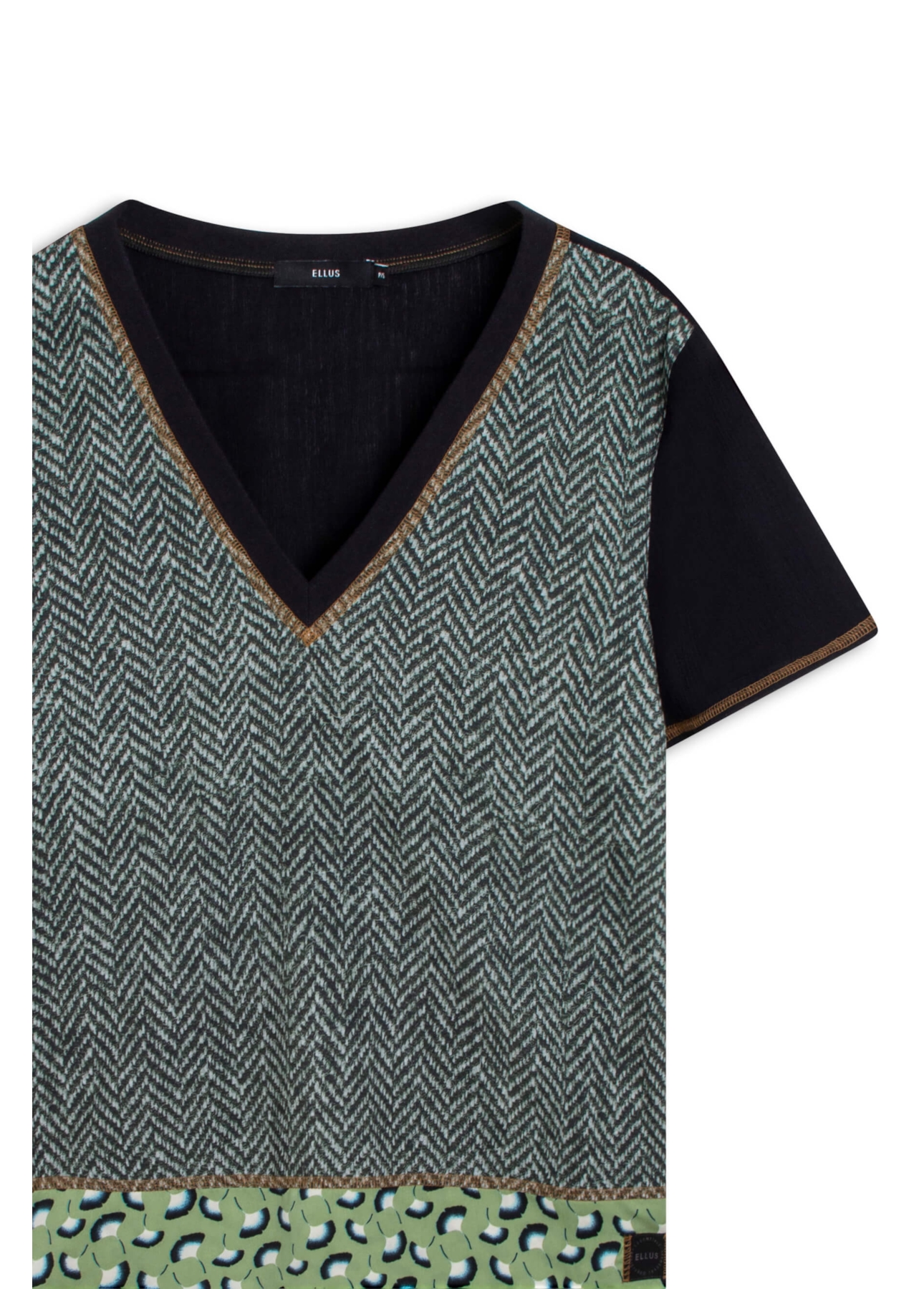 Blusa Incandescente Bufant Contrast Estampado